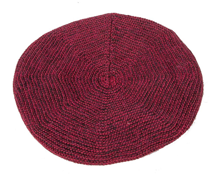 Classic crocheted burgundy beret by Max Alexander - Image 2