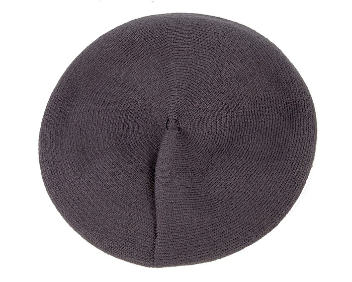 Classic woven dark grey beret by Max Alexander JR014 - Image 2