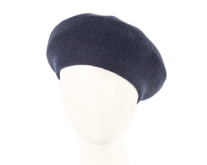 Classic woven navy beret by Max Alexander