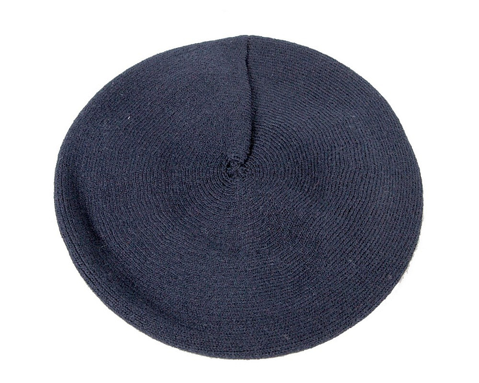 Classic woven navy beret by Max Alexander - Image 2