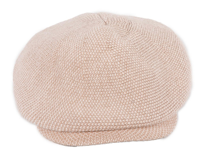 Warm beige wool winter fashion beret by Max Alexander - Image 3