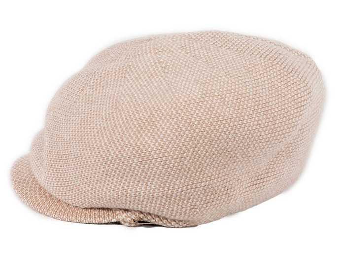 Warm beige wool winter fashion beret by Max Alexander - Image 2