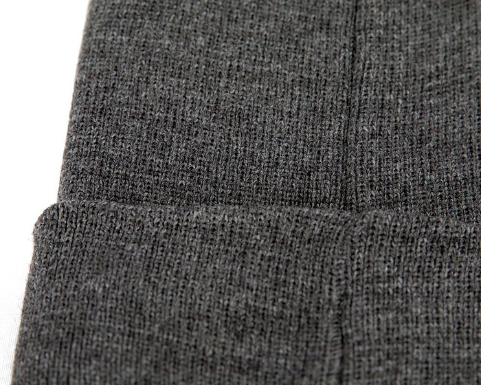 Warm European made dark grey beanie - Image 3