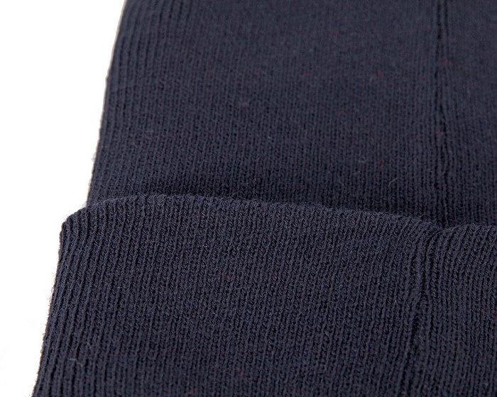 Warm European made navy beanie - Image 3