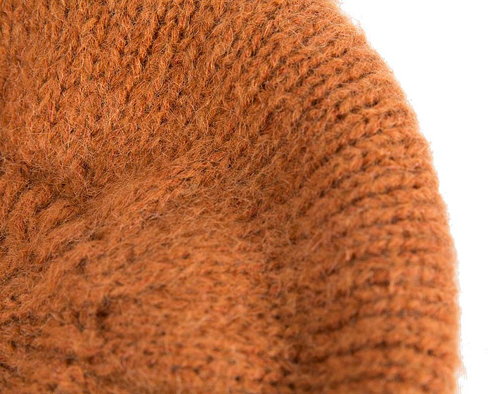 Warm rust orange winter beret - Hats From OZ