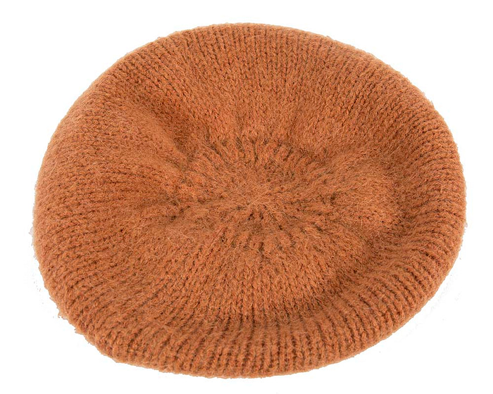 Warm rust orange winter beret - Image 3