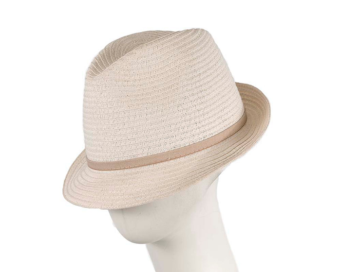 White Short Brim Fedora Hat