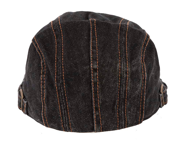 Black denim flat cap by Max Alexander - Image 4