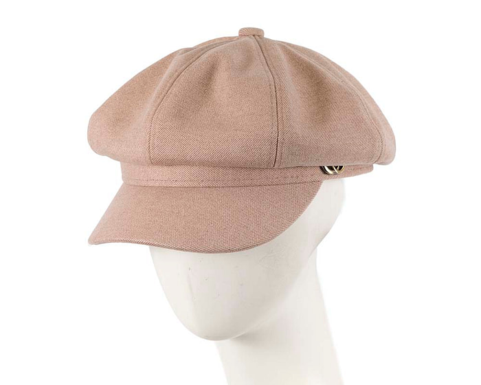 Soft beige newsboy cap by Max Alexander