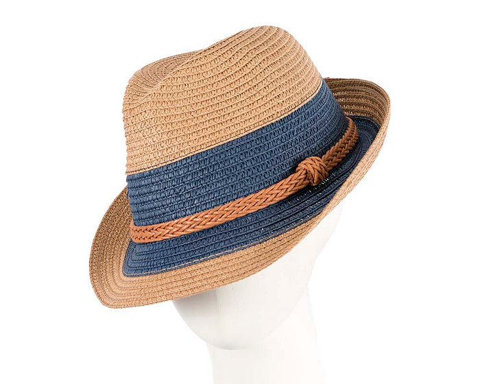 Multicolor Short Brim Fedora Hat Ma75N