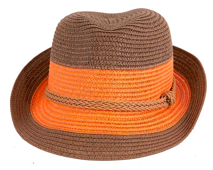 Multicolor Short Brim Fedora Hat M175OR - Image 4