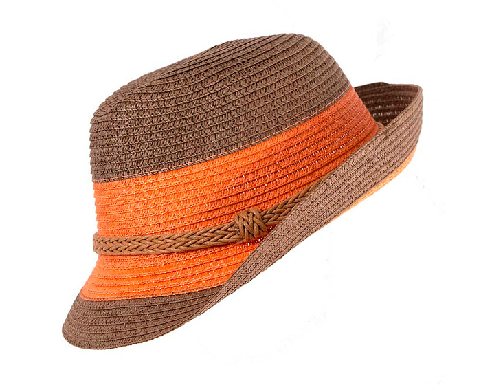 Multicolor Short Brim Fedora Hat M175OR - Image 2