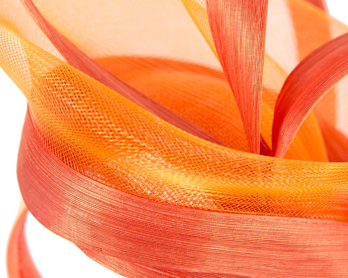 Bespoke orange fascinator by Fillies Collection - Image 5