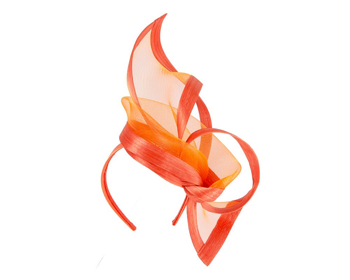 Bespoke orange fascinator by Fillies Collection - Image 2