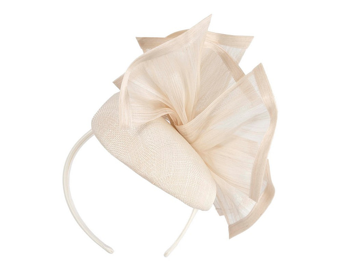 Bespoke cream racing fascinator by Fillies Collection S254 - Image 6