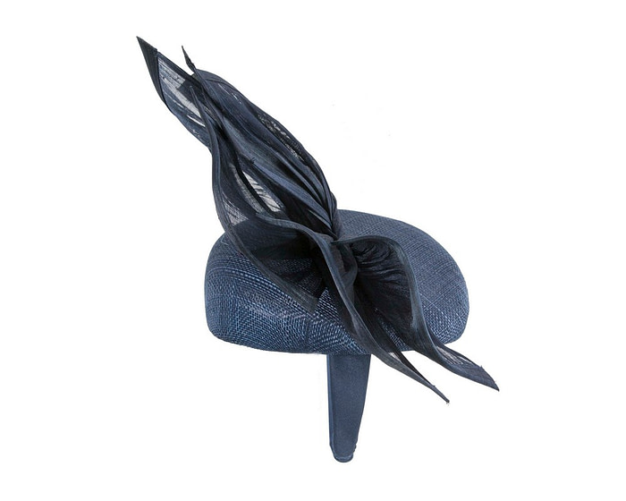 Bespoke navy racing fascinator by Fillies Collection S254 - Image 4