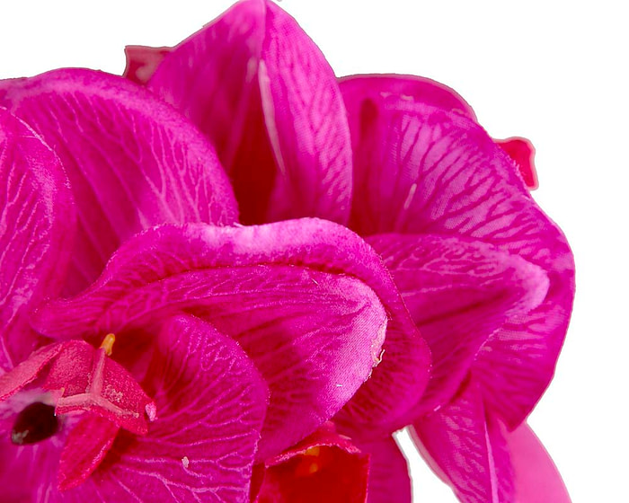 Bespoke fuchsia orchid flower headband by Fillies Collection CU391 - Image 3