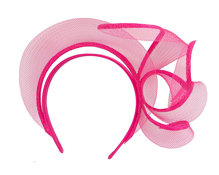 Exclusive fuchsia fascinator by Cupids Millinery - Image 4