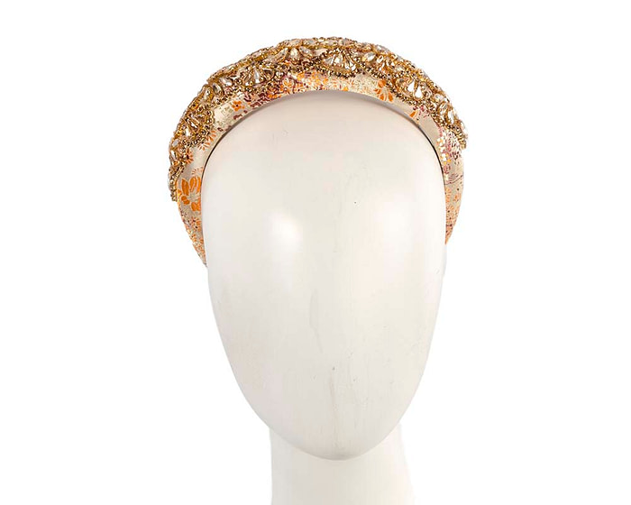 Exclusive gold headband fascinator by Cupids Millinery CU552