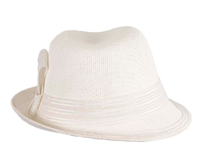 White ladies trilby hat by Max Alexander CU557 - Image 6