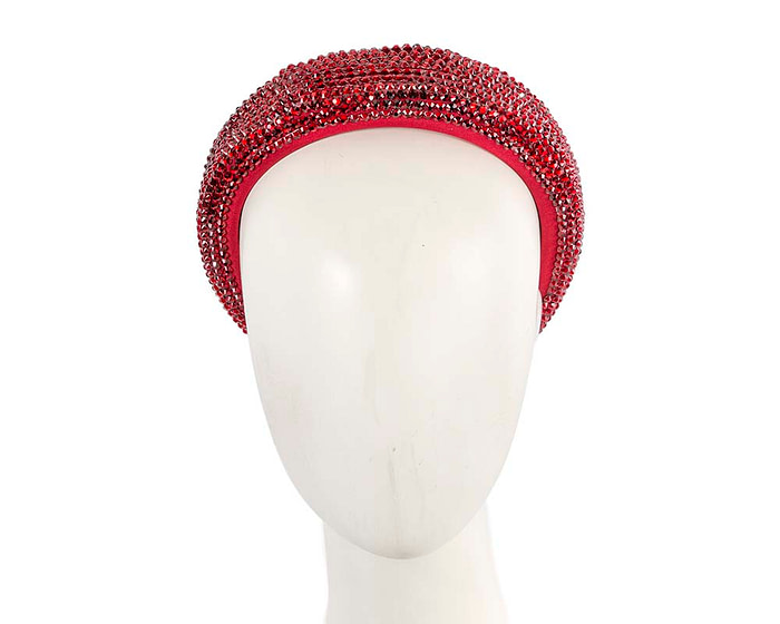 Sparkling red fascinator headband