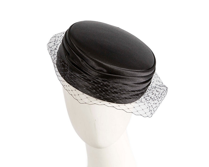 Custom made black hat with veil