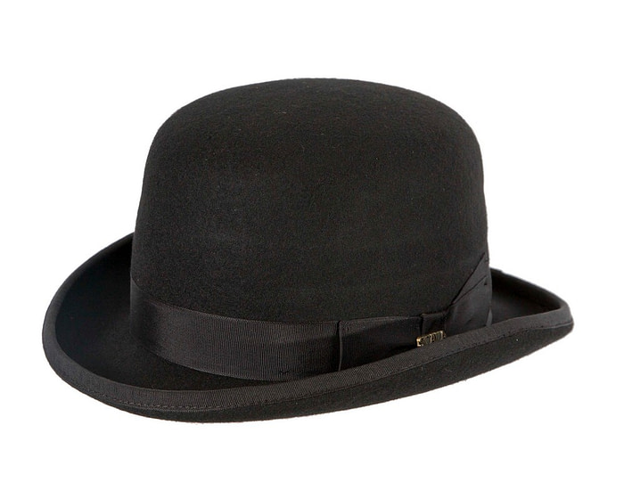 Black SCALA Felt Bowler Hat - Image 2