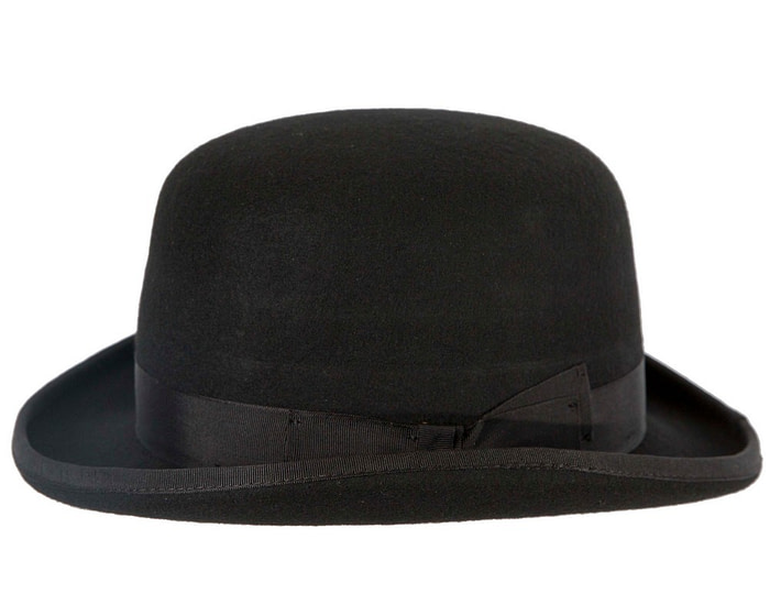 Black SCALA Felt Bowler Hat - Image 4