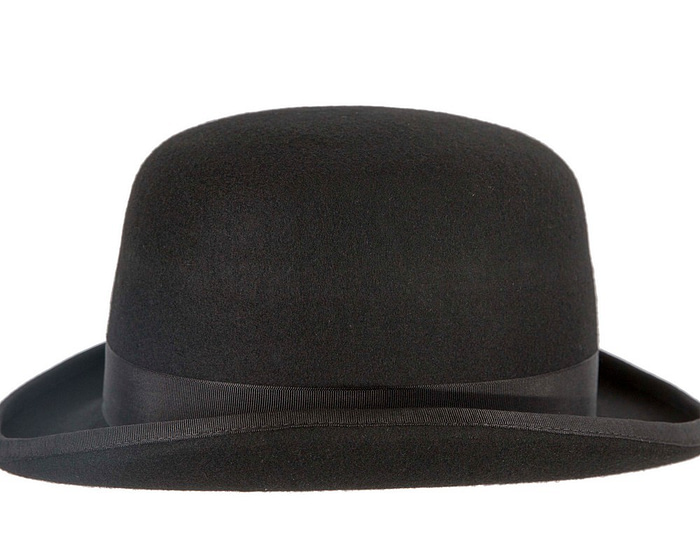 Black SCALA Felt Bowler Hat - Image 3