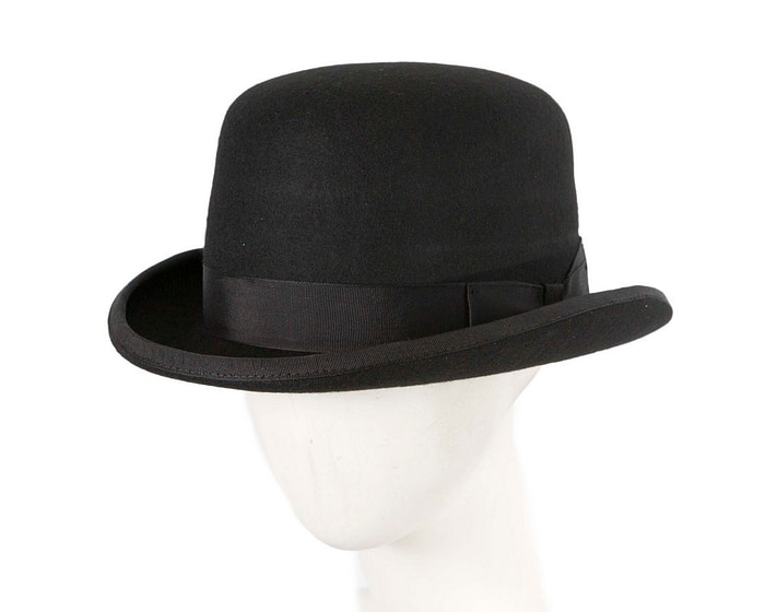 Black SCALA Felt Bowler Hat