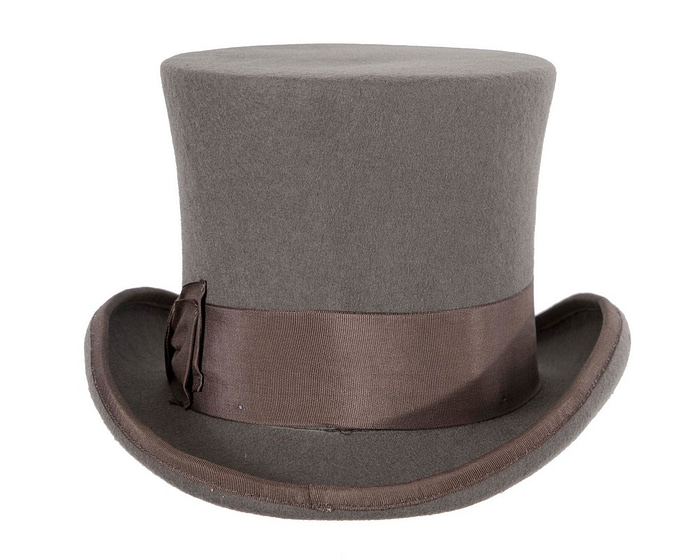 Grey SCALA Felt Top Hat - Image 6