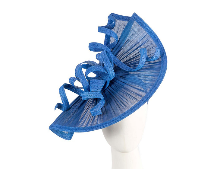 Large royal blue jinsin racing fascinator by Fillies Collection