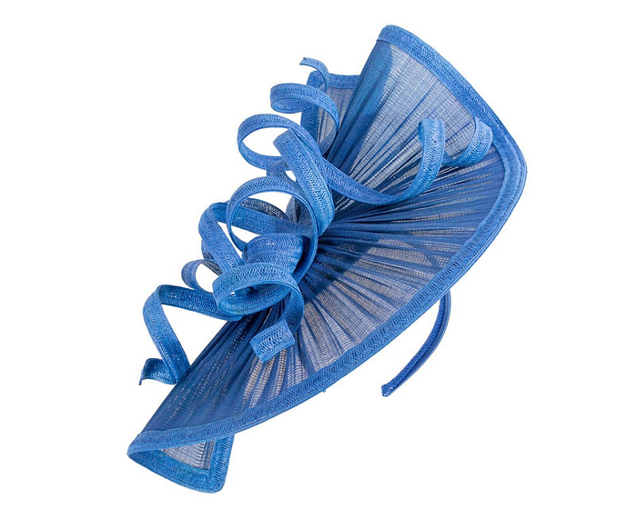 Large royal blue jinsin racing fascinator by Fillies Collection - Image 2