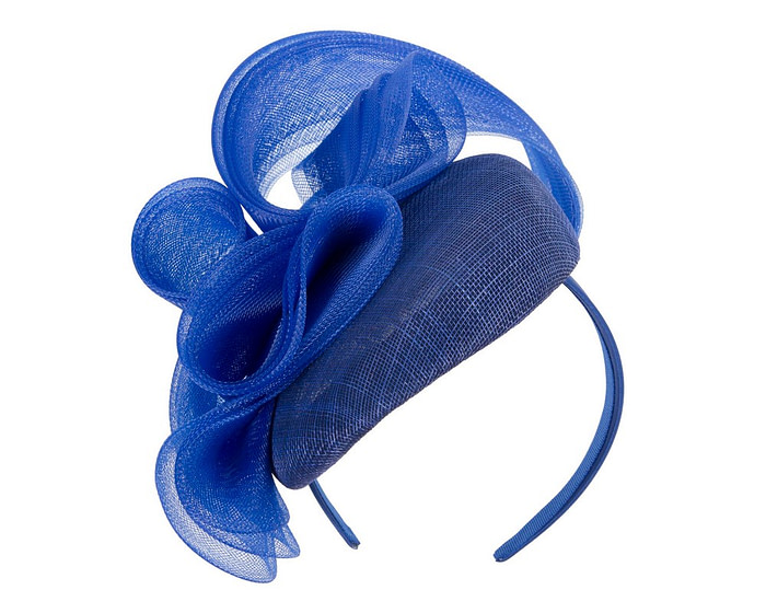 Royal Blue racing fascinator by Fillies Collection S255 - Image 2