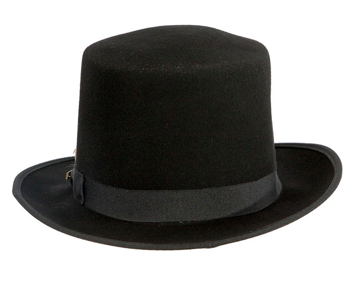 Soft Black SCALA Felt Top Hat - Image 6