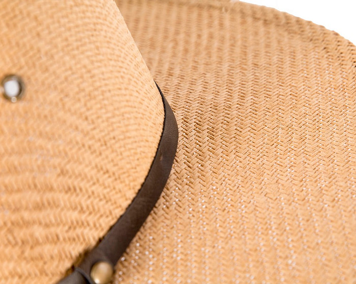 Unisex Straw Fedora Felt Wide Brim Hat AV21865 - Image 5