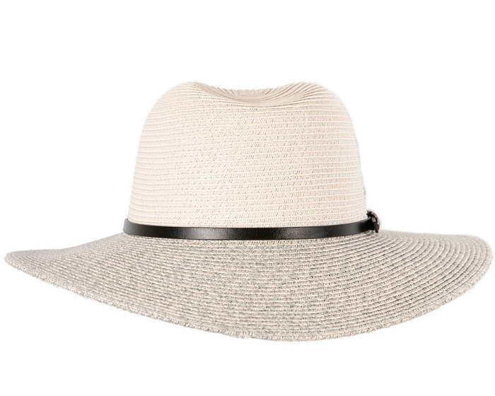 Unisex Grey Fedora Wide Brim Summer Hat - Image 6