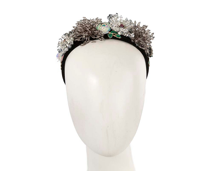 Black & white headband by Cupids Millinery