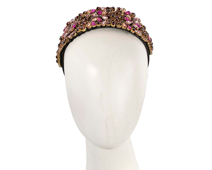 Fuchsia crystal headband by Cupids Millinery