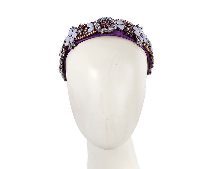 Lilac crystal headband by Cupids Millinery CU587