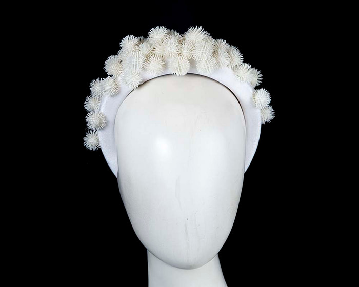 Exclusive white fascinator headband