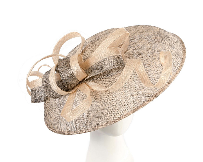 Large snake pattern sinamay fascinator hat