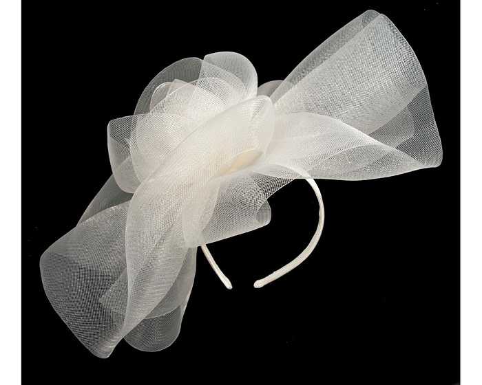 Large ivory cream racing fascinator - Image 4