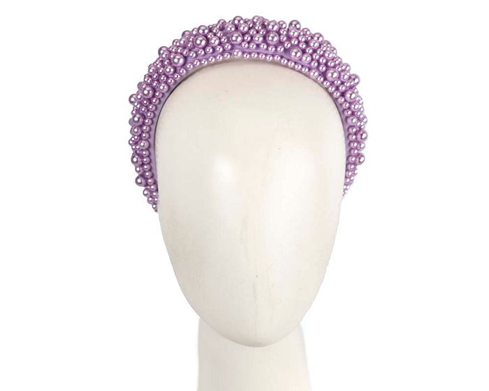 Lilac pearl fascinator headband by Cupids Millinery CU430