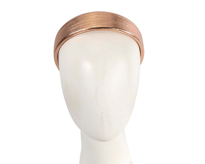 Leather rose gold leather fascinator headband