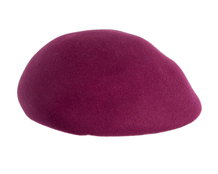 Fuchsia winter felt beret - Image 3