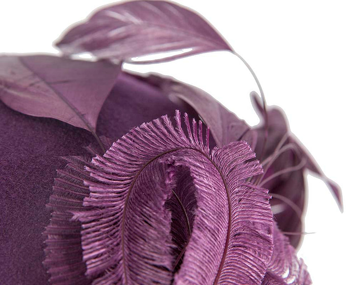 Purple winter felt beret - Image 5