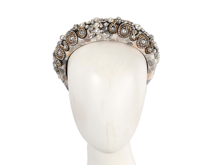 Silver fascinator headband