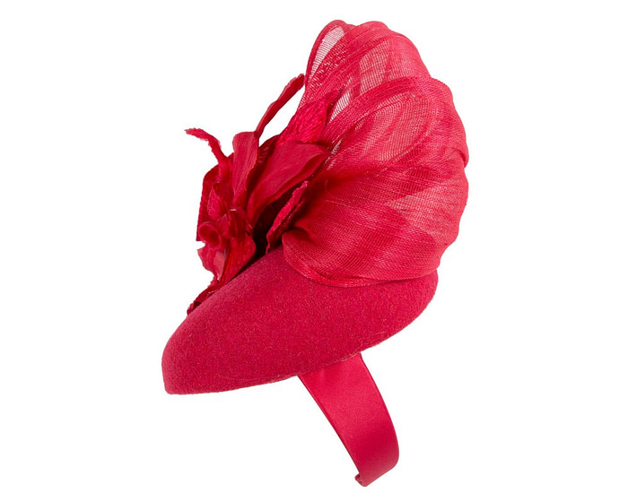 Bespoke red flower pillbox by Fillies Collection - Image 4