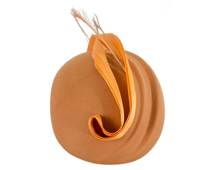 Rust winter felt beret by Fillies Collection - Image 4